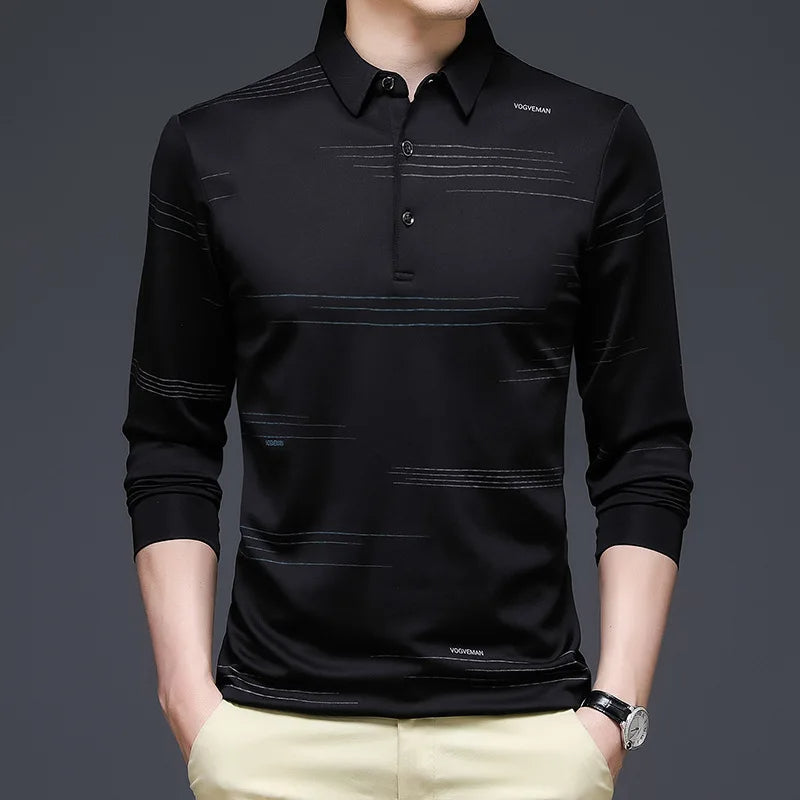 Camisa Polo Mangá Longa Mercerizada Luxe