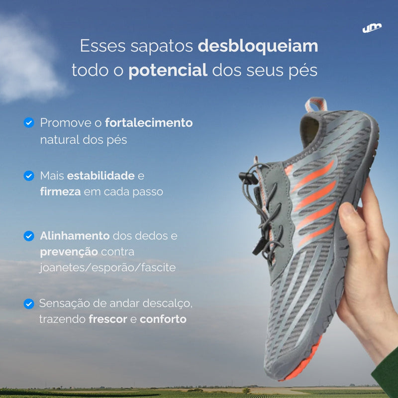 Sapato Tecnológico Terra Max - Conforto extremo, Ultra leve, Barefoot e Ortopédico