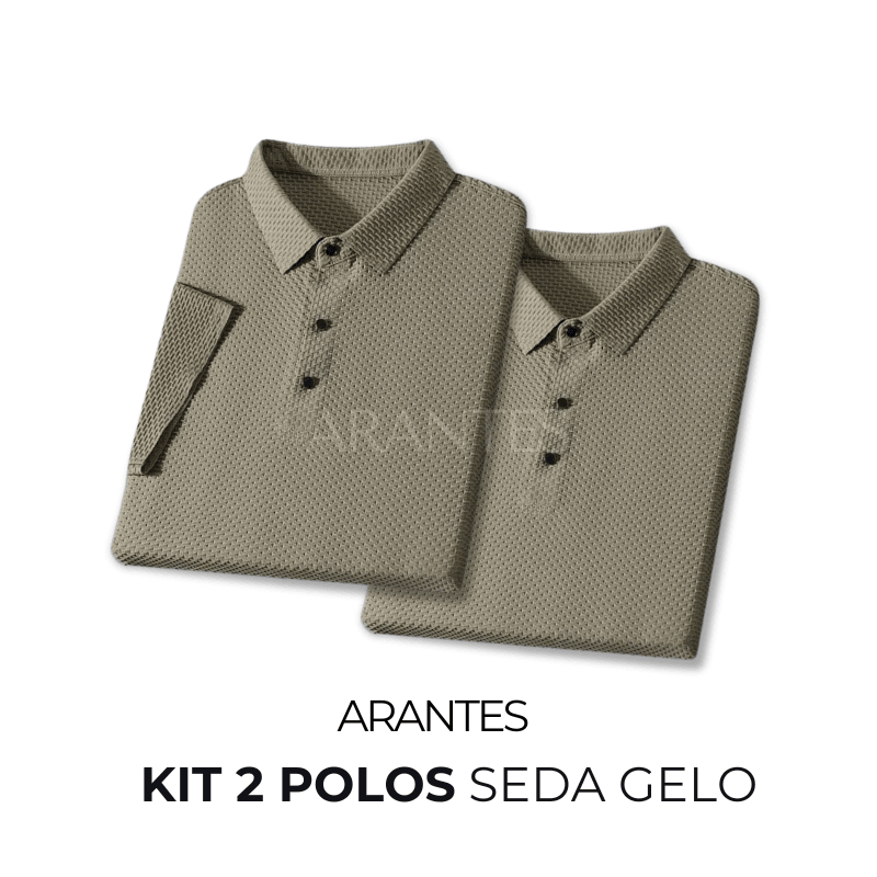 Camisa Polo Seda Gelo Elegante [ Não Amassa] + Relogio de Brinde